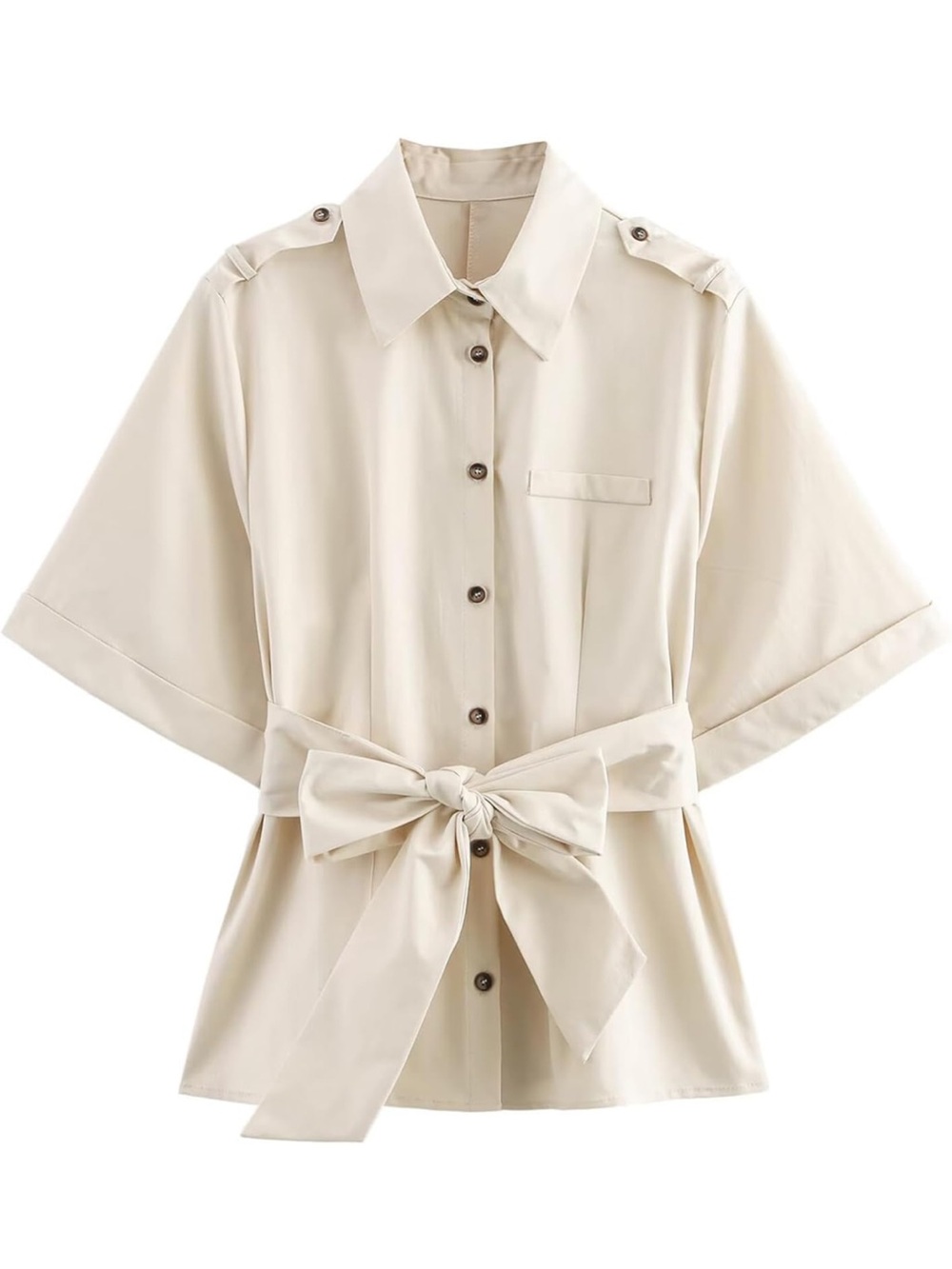 KEOMUD M Fashion & Style Tagged Top - Beige